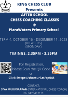 Chess Lessons (after school) Term 4